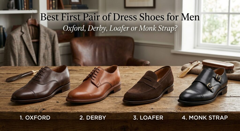 Best First Pair of Dress Shoes for Men — Oxford, Derby, Loafer or Monk Strap?