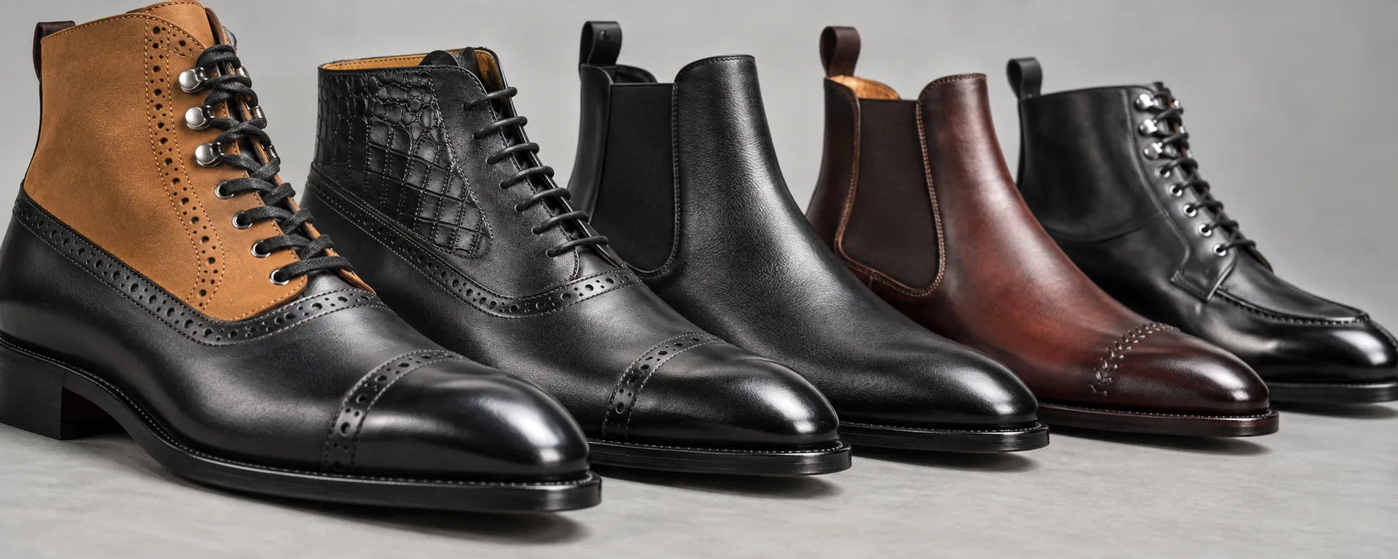 Men's handmade leather dress boots by Handsole