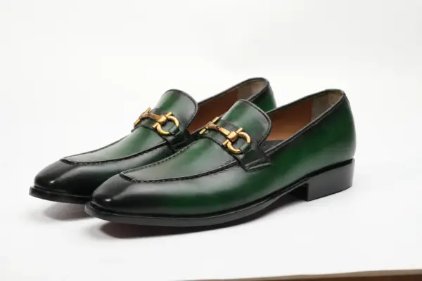 Deep Green Horsebit Loafer — pair view