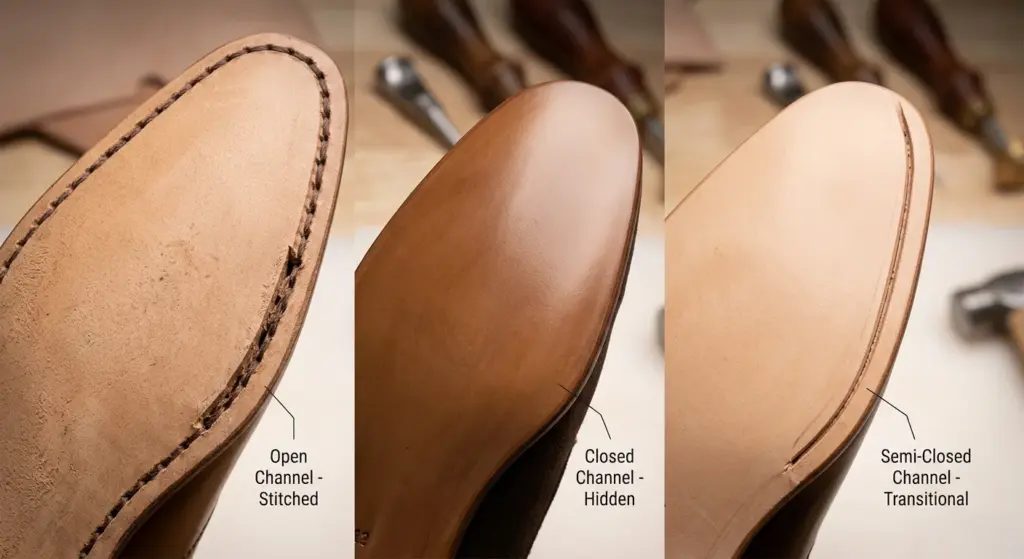 Outsole Stitching Explained — Welt Stitch, Blake Stitch, Channels & What You Actually See