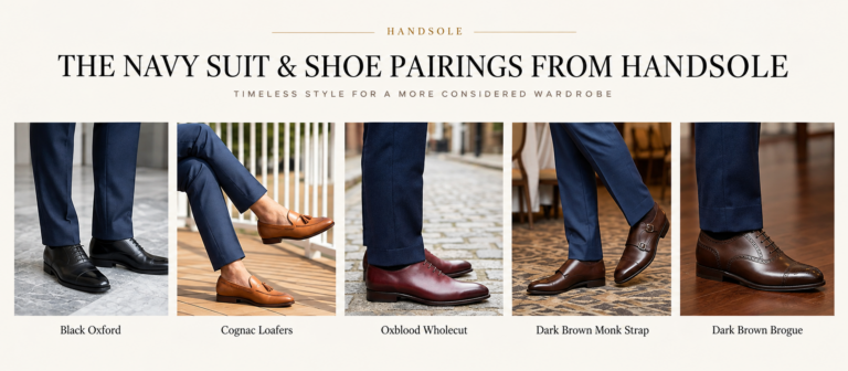 shoes wear with navy suit — Handsole Journal