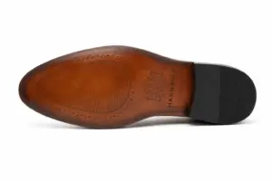 Tri-Color Leather Spectator Monk Strap Dress Shoe — monk strap shoes detail