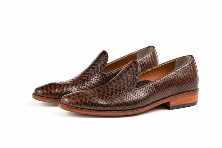 Wholecut Loafer — Brown Lizard-Pattern