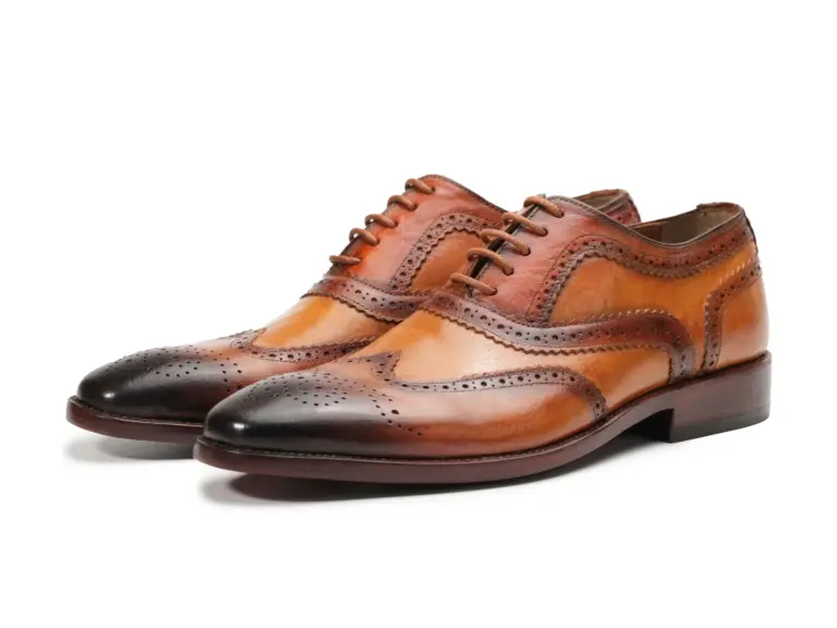 Cognac Brown Patina Wingtip Oxford — wingtip brogue oxford