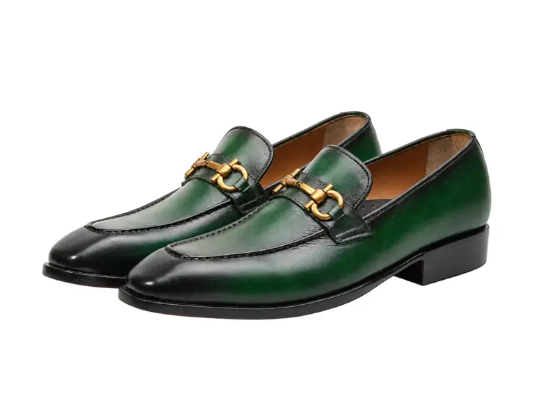 Deep Green Horsebit Loafer — pair view