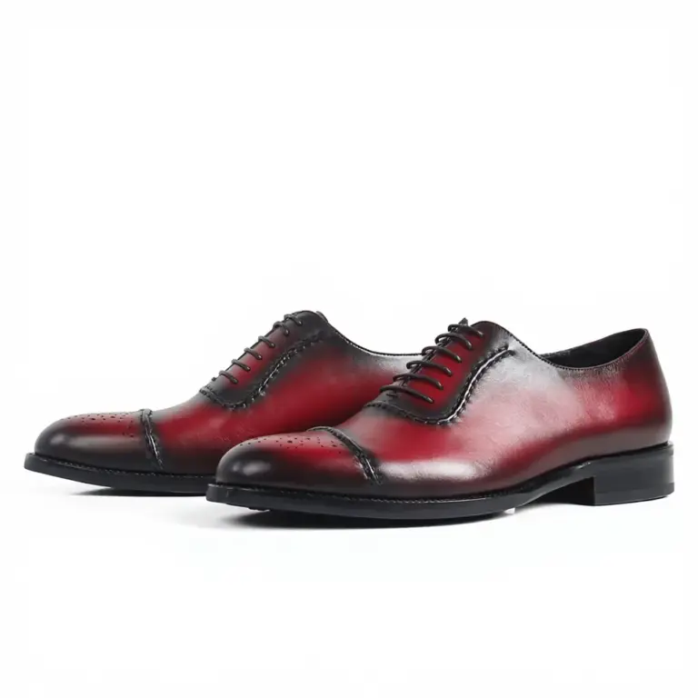 Burgundy-Black Patina Cap-Toe Oxford — oxford shoes for men